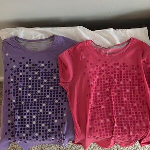Nike Pink and Purple Dot Pattern T-Shirts